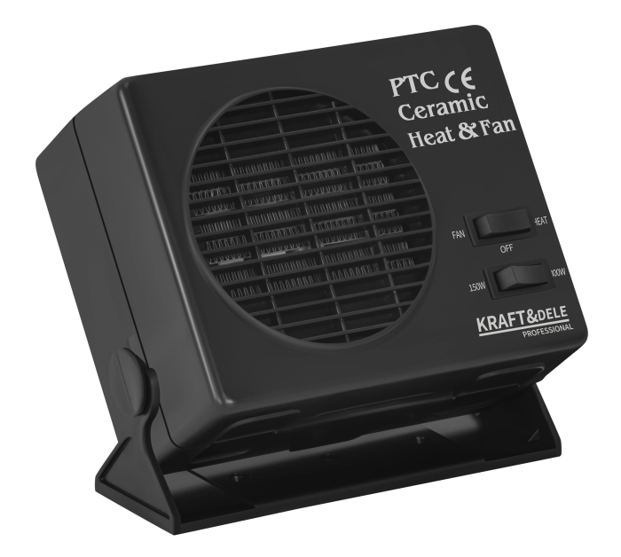 Incalzitor auto 12V, 150/300 W, cu ventilator si dezaburire (KD6524) [3]