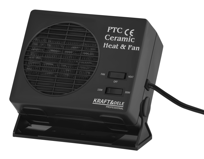 Incalzitor auto 12V, 150/300 W, cu ventilator si dezaburire (KD6524) [2]