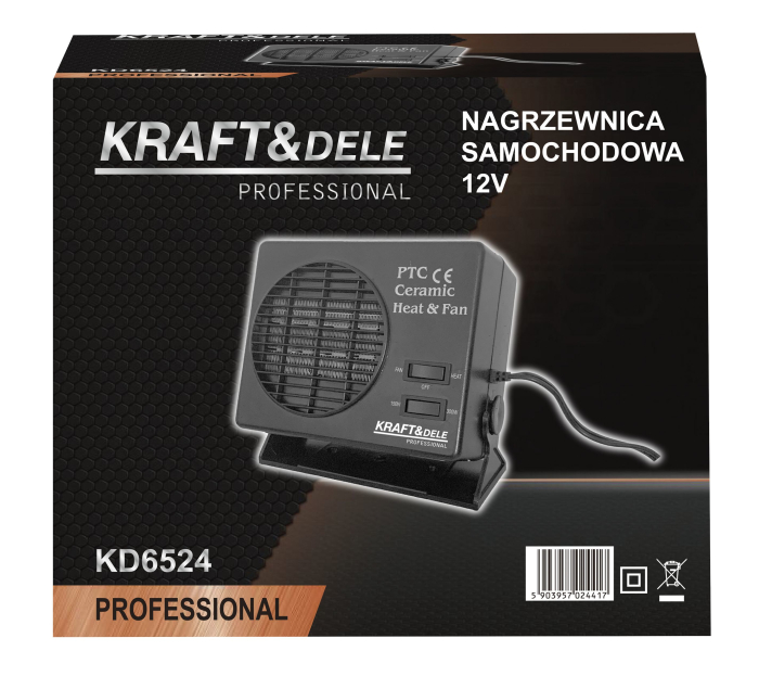 Incalzitor auto 12V, 150/300 W, cu ventilator si dezaburire (KD6524) [11]