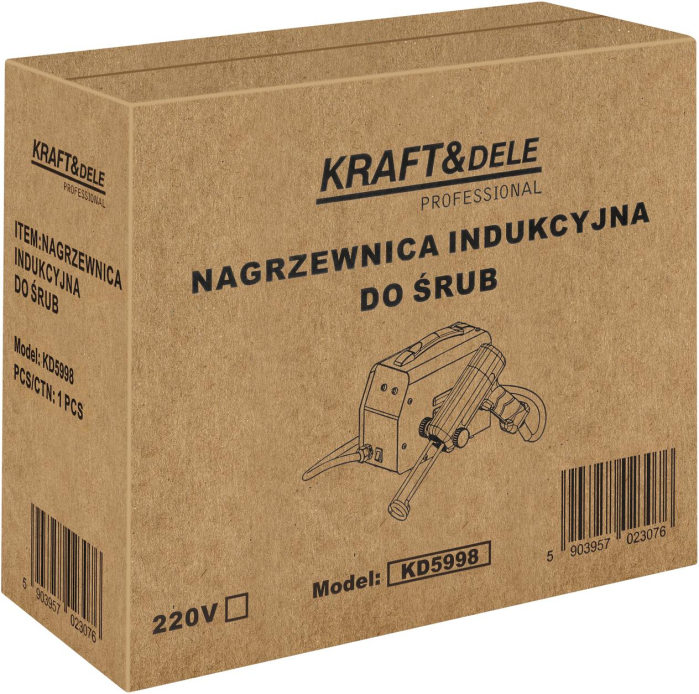 Incalzitor cu inductie pentru suruburi 1700W, cu 4 bobine si valiza (KD5998) [18]