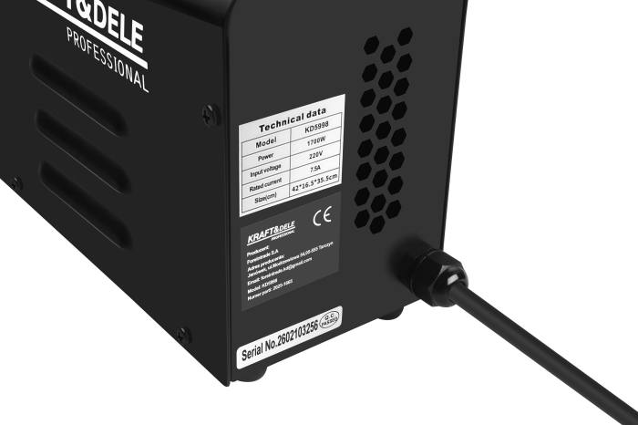 Incalzitor cu inductie pentru suruburi 1700W, cu 4 bobine si valiza (KD5998) [13]