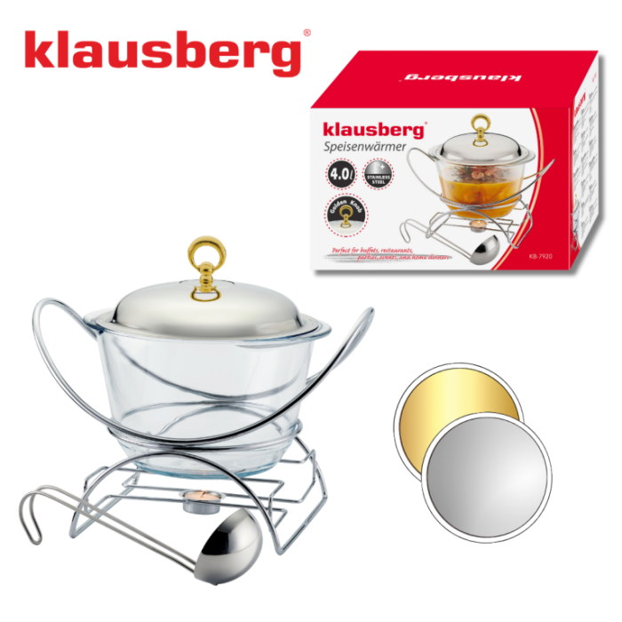 Incalzitor de alimente sticla si suport otel inoxidabil 4l (KB-7920) [5]