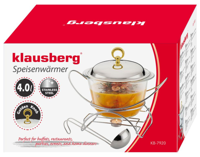 Incalzitor de alimente sticla si suport otel inoxidabil 4l (KB-7920) [9]