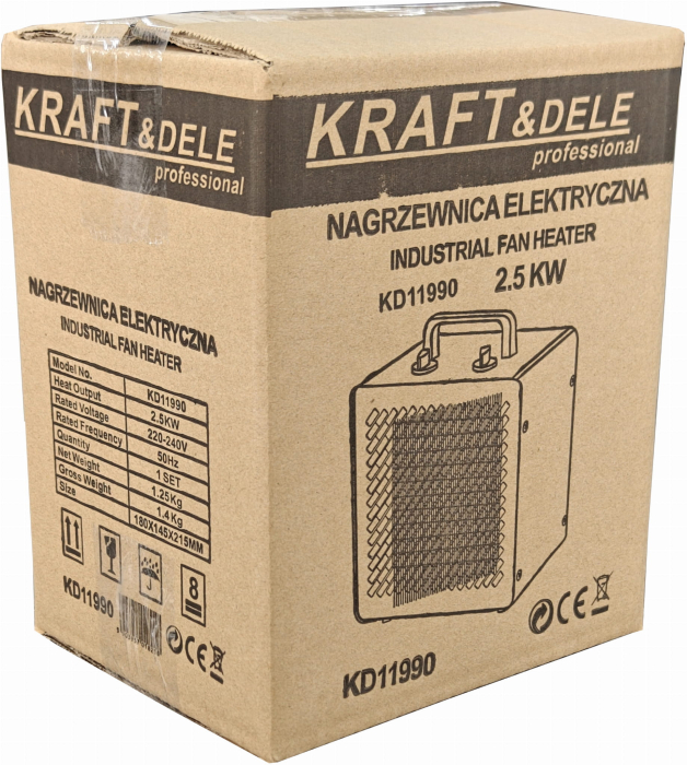 Incalzitor electric aeroterma 2.5kw 2500w 3 viteze monofazic monofazat (KD11990) [6]