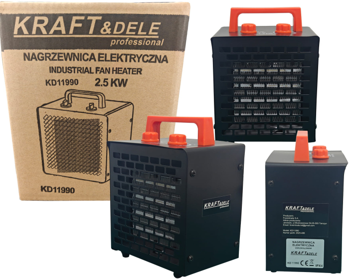 Incalzitor electric aeroterma 2.5kw 2500w 3 viteze monofazic monofazat (KD11990) [2]