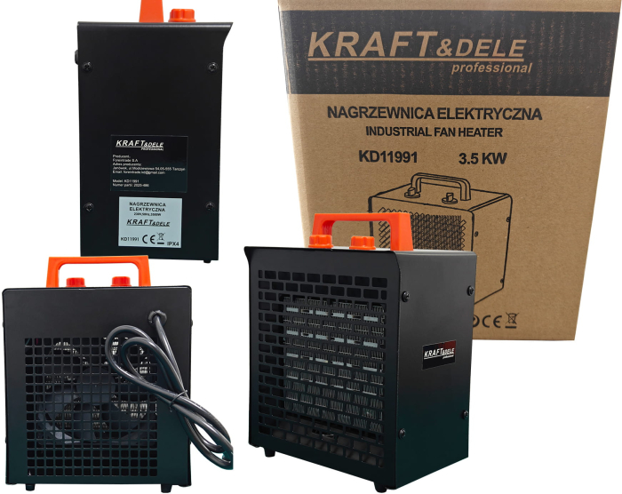 Incalzitor electric aeroterma 3.5kw 3500w 3 viteze monofazic monofazat (KD11991) [2]