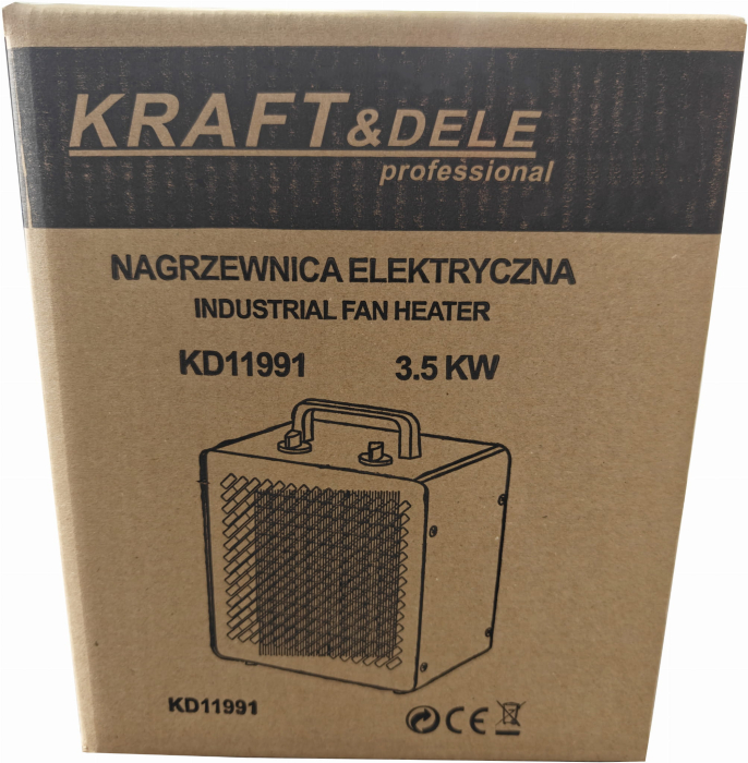 Incalzitor electric aeroterma 3.5kw 3500w 3 viteze monofazic monofazat (KD11991) [14]