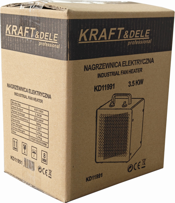 Incalzitor electric aeroterma 3.5kw 3500w 3 viteze monofazic monofazat (KD11991) [15]