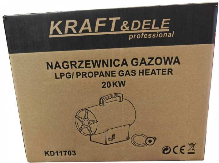 Incalzitor incalzitor industrial pe gaz tun aer cald caldura 20kW (KD11703) [12]