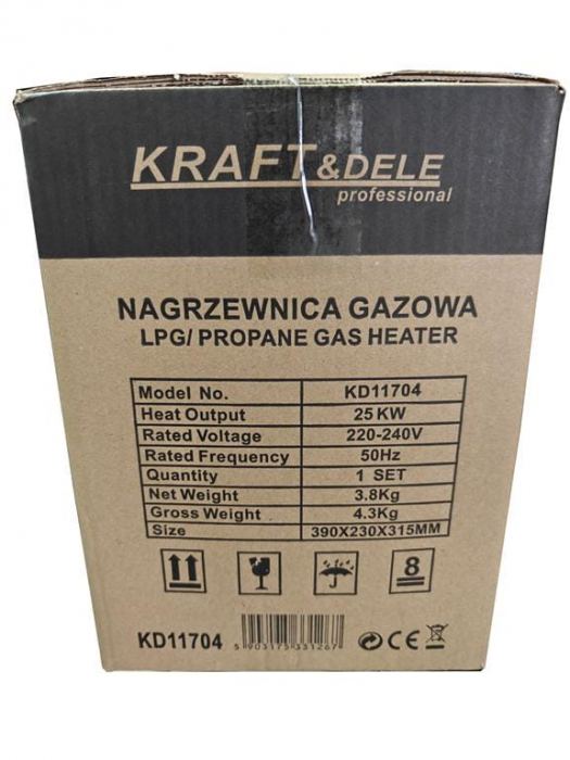 Incalzitor incalzitor industrial pe gaz tun aer cald caldura 25kW (KD11704) [16]
