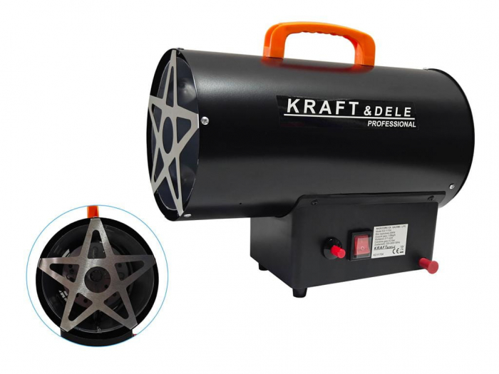 Incalzitor incalzitor industrial pe gaz tun aer cald caldura 25kW (KD11704) [5]