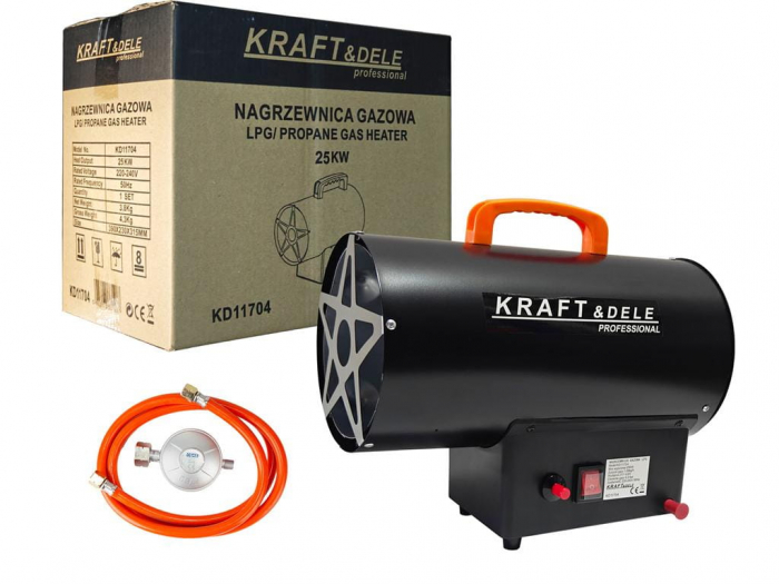 Incalzitor incalzitor industrial pe gaz tun aer cald caldura 25kW (KD11704) [3]