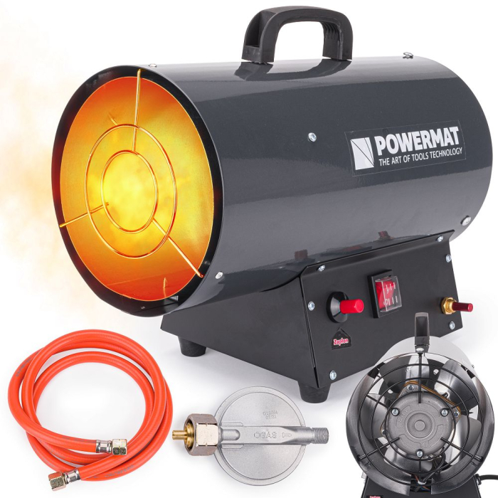 Incalzitor industrial pe gaz tun aer cald caldura 25kW + Reductor PM1030 (PM-NAG-25GN) [1]