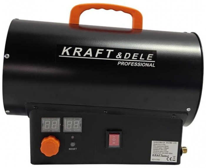 Incalzitor industrial pe gaz tun aer cald caldura 25kW + Termostat + Reductor (KD11700) [13]