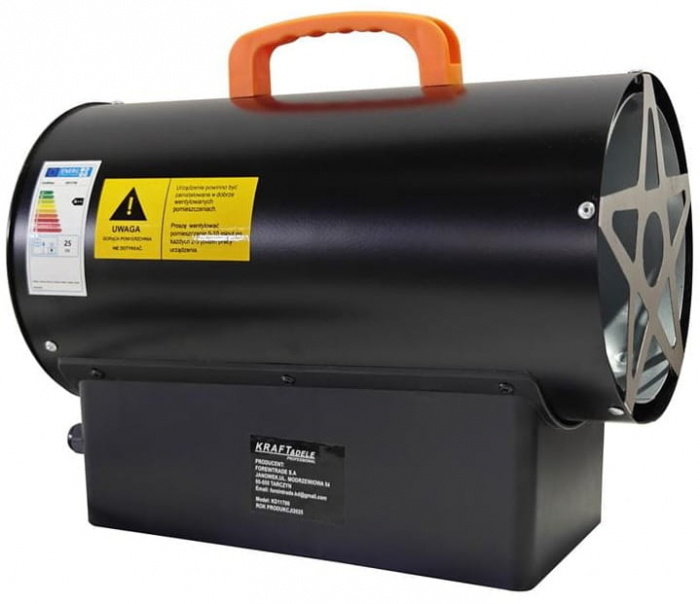 Incalzitor industrial pe gaz tun aer cald caldura 25kW + Termostat + Reductor (KD11700) [11]
