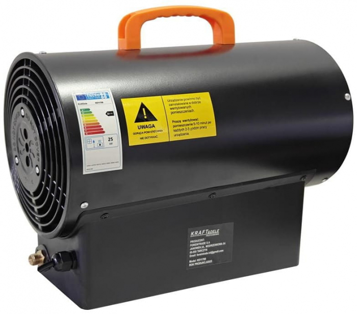 Incalzitor industrial pe gaz tun aer cald caldura 25kW + Termostat + Reductor (KD11700) [10]