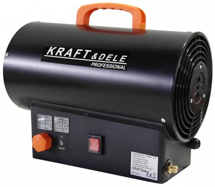 Incalzitor industrial pe gaz tun aer cald caldura 25kW + Termostat + Reductor (KD11700) [2]