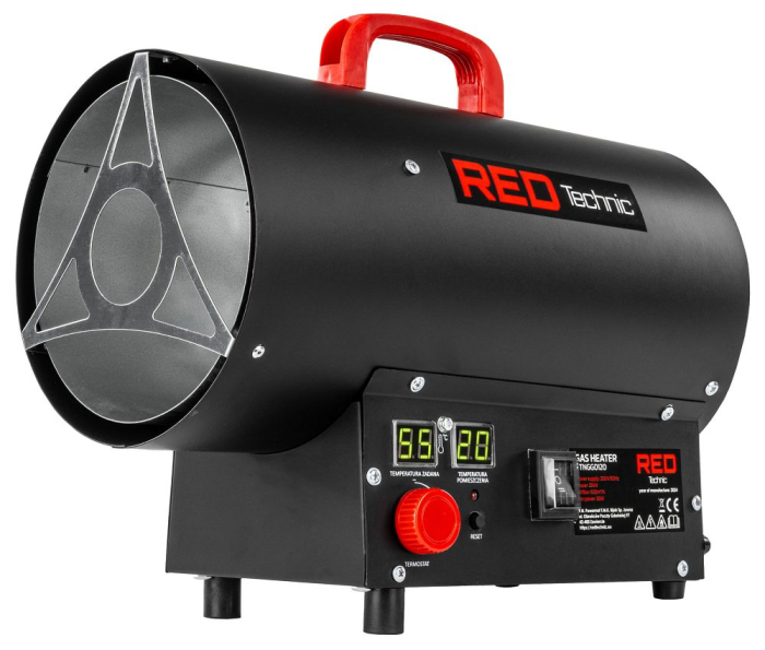 Incalzitor industrial pe gaz tun aer cald caldura 25kW + Termostat + Reductor (RTNGG0120) [1]