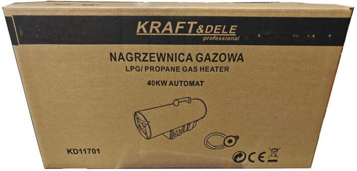 Incalzitor industrial pe gaz tun aer cald caldura 40kW + Termostat + Reductor (KD11701) [6]
