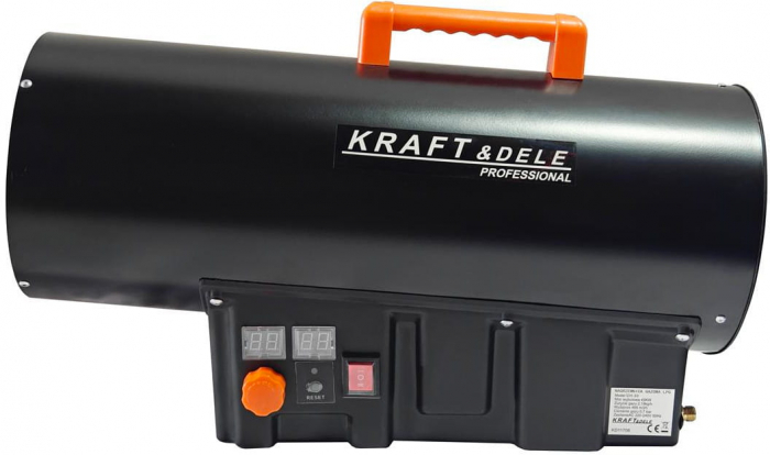 Incalzitor industrial pe gaz tun aer cald caldura 45kW + Termostat + Reductor (KD11706) [11]