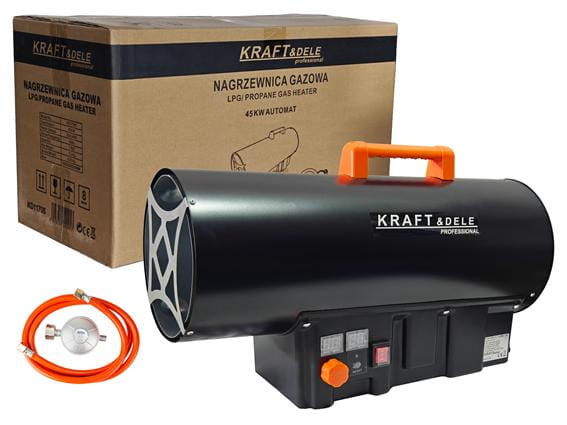 Incalzitor industrial pe gaz tun aer cald caldura 45kW + Termostat + Reductor (KD11706) [2]