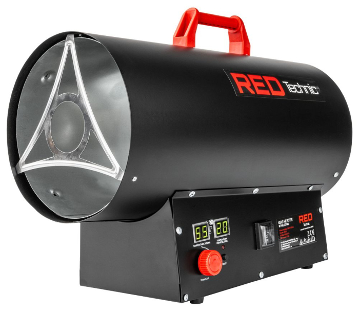 Incalzitor industrial pe gaz tun aer cald caldura 45kW + Termostat + Reductor (RTNGG0118) [1]