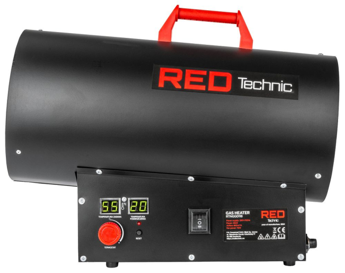 Incalzitor industrial pe gaz tun aer cald caldura 45kW + Termostat + Reductor (RTNGG0118) [2]