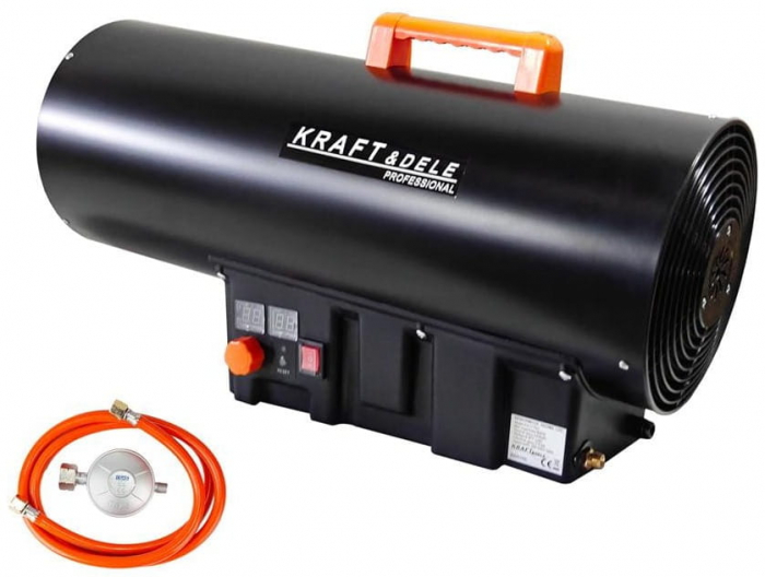 Incalzitor industrial pe gaz tun aer cald caldura 60kW + Termostat + Reductor (KD11702) [12]