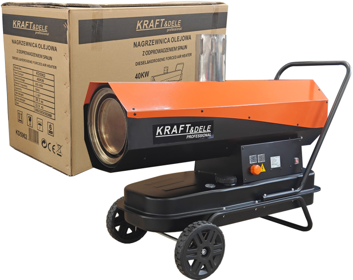 Incalzitor pe ulei 40 kW cu evacuare gaze si termostat pentru hale si spatii mari (KD5962) [2]