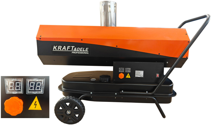 Incalzitor pe ulei 40 kW cu evacuare gaze si termostat pentru hale si spatii mari (KD5962) [6]