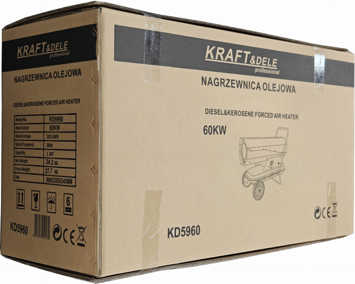 Incalzitor pe ulei 60 kW cu ventilator si termostat pentru incalzire spatii mari (KD5960) [16]