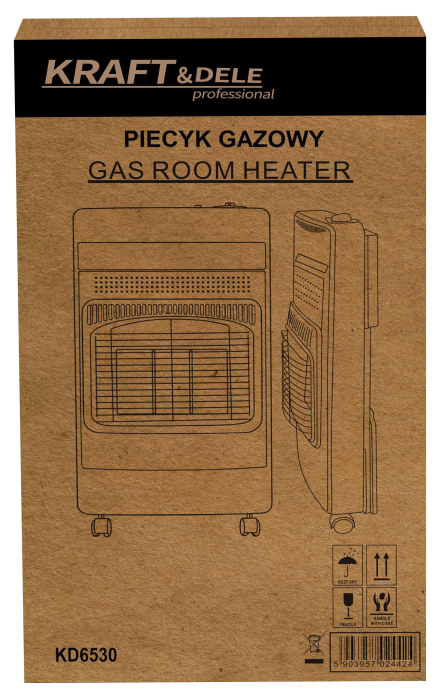 Incalzitor portabil pe gaz GPL 1500–4200W cu aprindere piezo si roti (KD6530) [16]