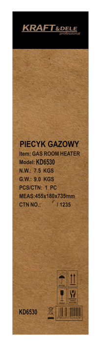 Incalzitor portabil pe gaz GPL 1500–4200W cu aprindere piezo si roti (KD6530) [14]