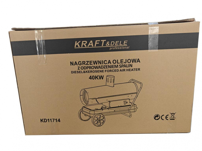 Incalzitor industrial pe ulei motorina tun aer cald caldura 35kW + Termostat (KD11714) [10]
