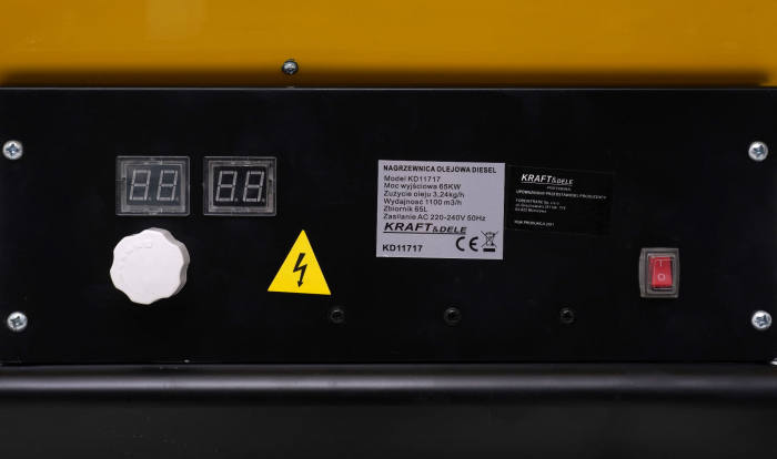 Incalzitor industrial pe ulei motorina tun aer cald caldura 65kW + Termostat (KD11717) [3]