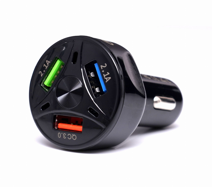Incarcator Auto QUICK CHARGE 3 Porturi USB LED (KD1238) [6]
