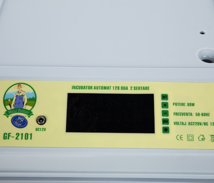 Incubator electric automat 128 oua 2 etaje control temperatura si umiditate alimentare 220V 12V (GF-2101) [12]