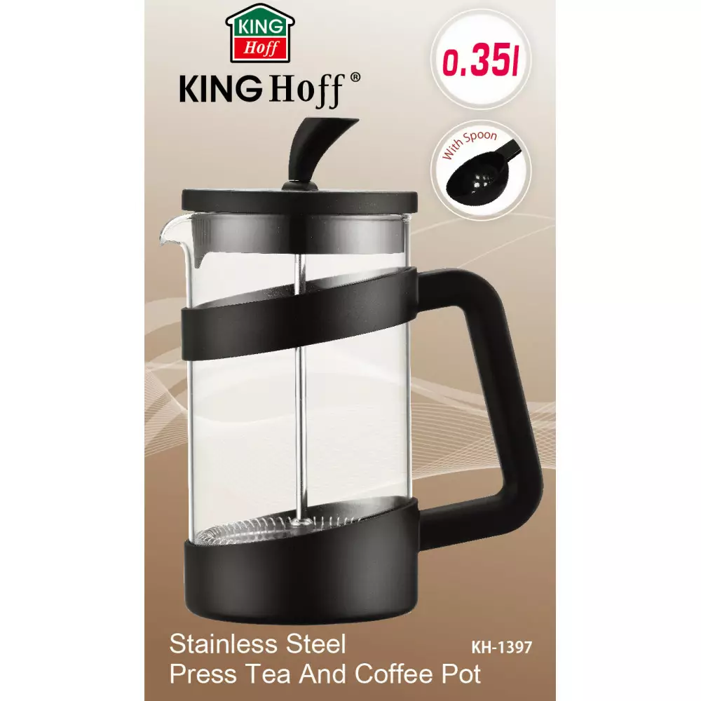 Infuzor ceai si cafea tip pahar din sticla termorezistenta 0.35l (KH-1397) [7]