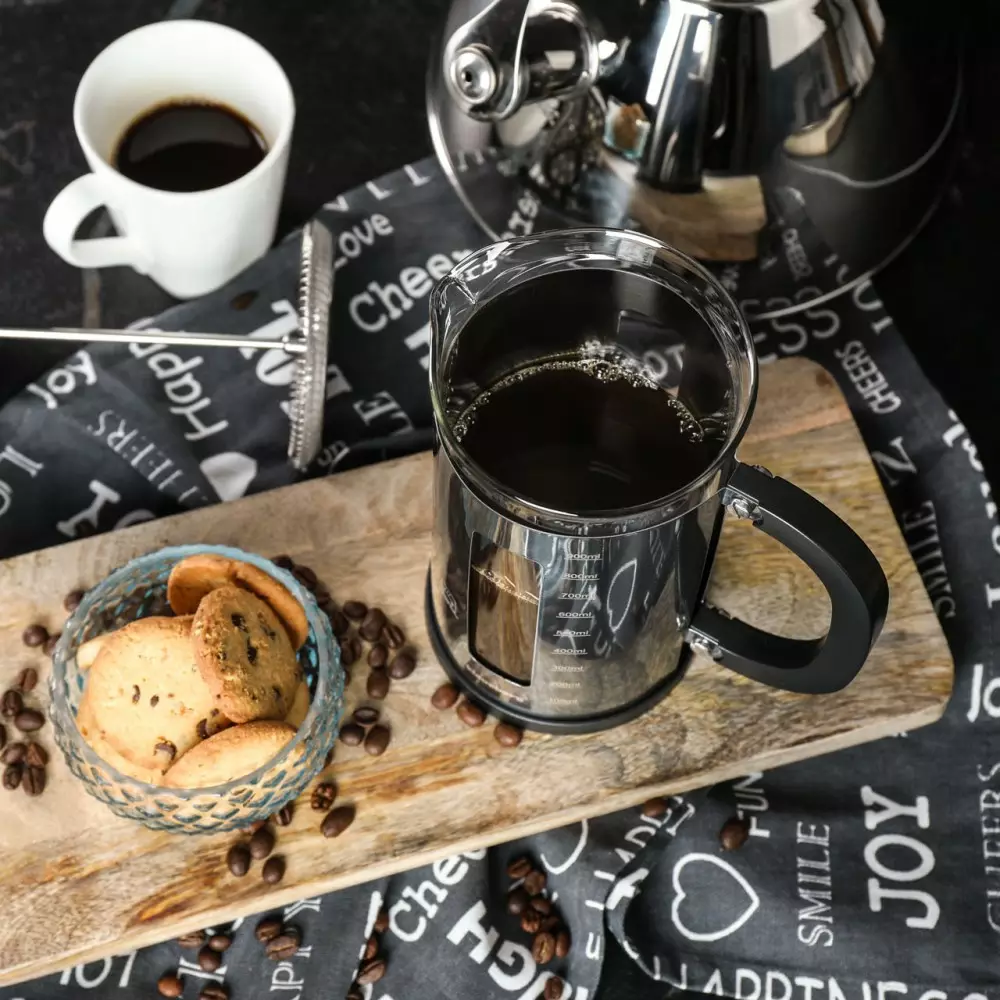 Infuzor de ceai si cafea din sticla si otel grafit 1l (KB-7704) [3]