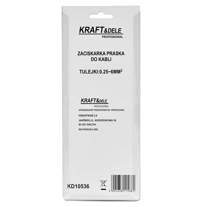 Presa Cleste sertizat cabluri otel mansoane terminale 0.25-6mm² 270mm (KD10536) [3]