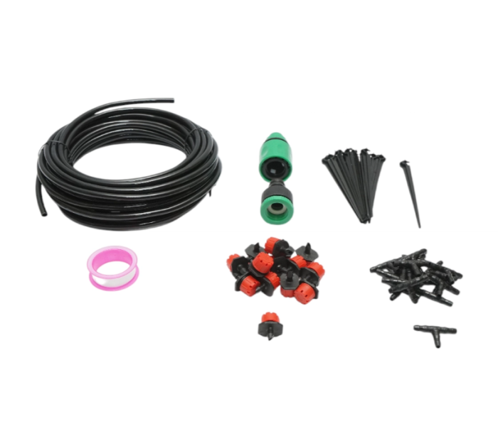Kit complet irigare prin picurare cu furtun 10m, duze, conectori, tije de fixare 49 piese (DISPH43) [2]