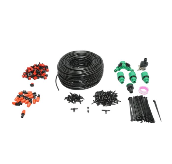 Kit complet irigare prin picurare si pulverizare cu furtun 50m, duze, conectori, tije de fixare 201 piese (DISPH45) [2]