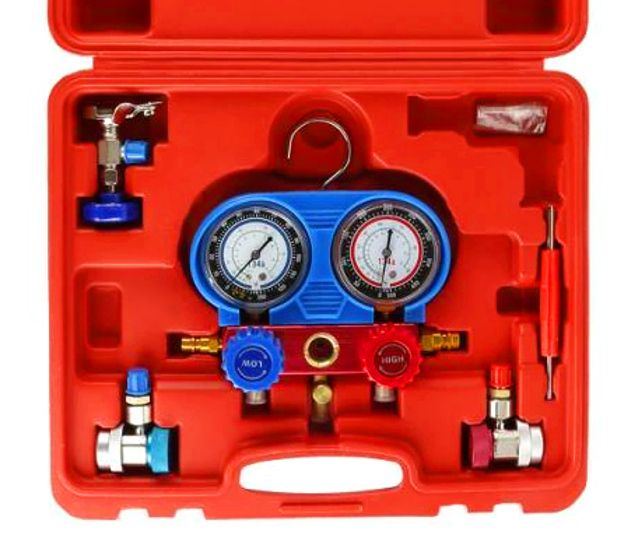 Trusa tester presiune verificare incarcare freon clima AC aer conditionat [3]