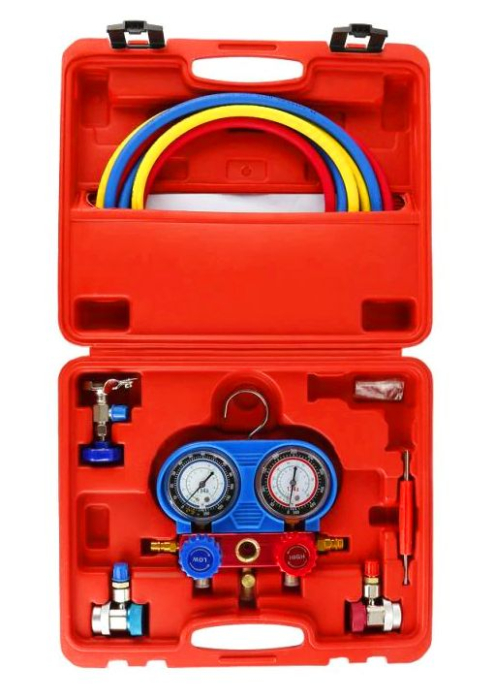 Trusa tester presiune verificare incarcare freon clima AC aer conditionat [6]