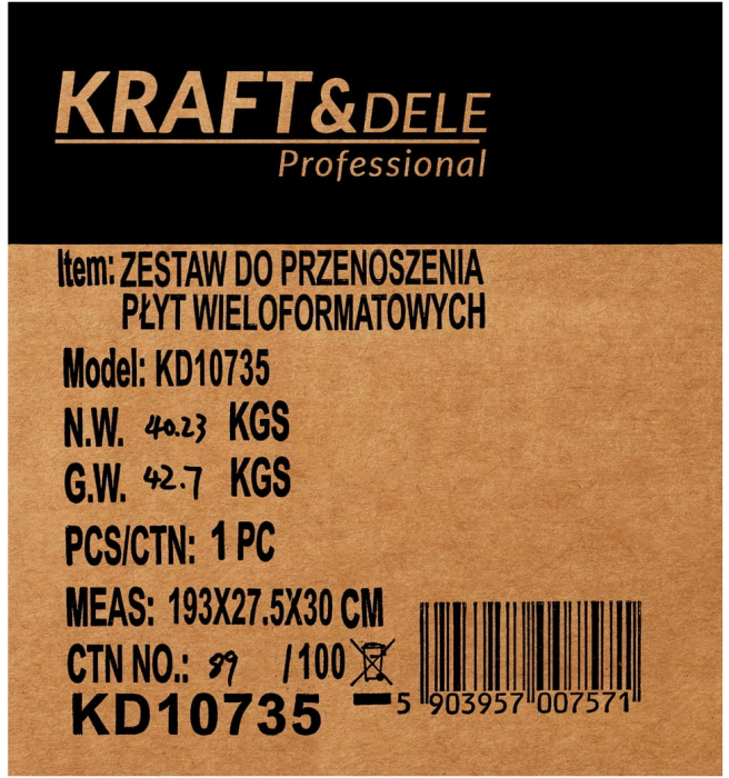 Kit suport placi gresie si sticla de dimensiuni mari 160-360 cm (KD10735) [16]