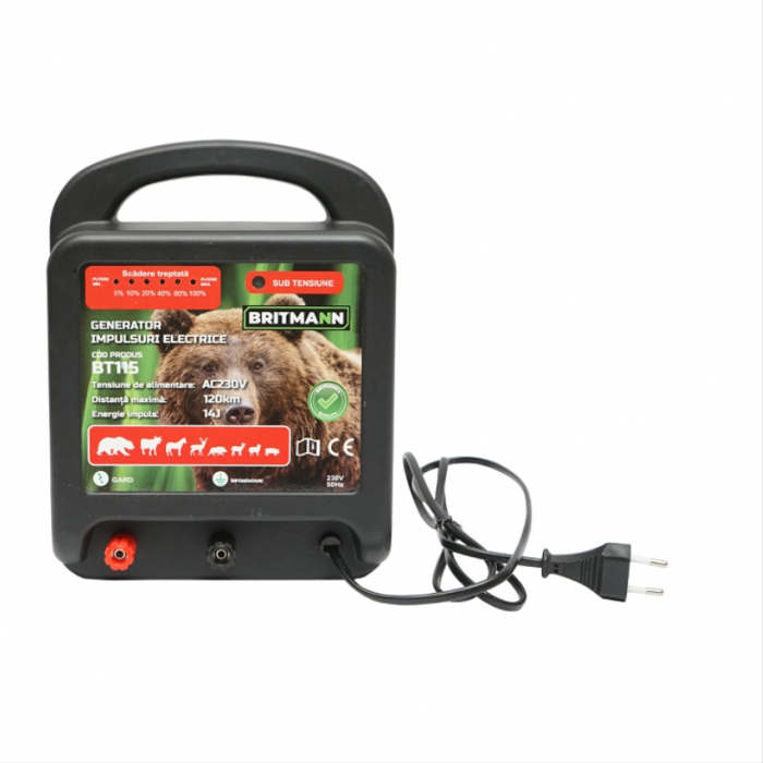 Kit pachet gard electric 14 Joule 220V fir 1000m 100 izolatori (BT115-1000-01) [7]