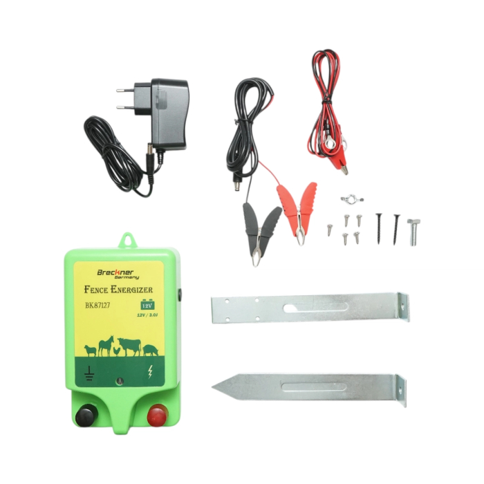 Kit pachet gard electric 3 Joule 12 220V cu kit fotovoltaic panou solar baterie 7ah 500m (BK87127-500-03-7ah) [2]