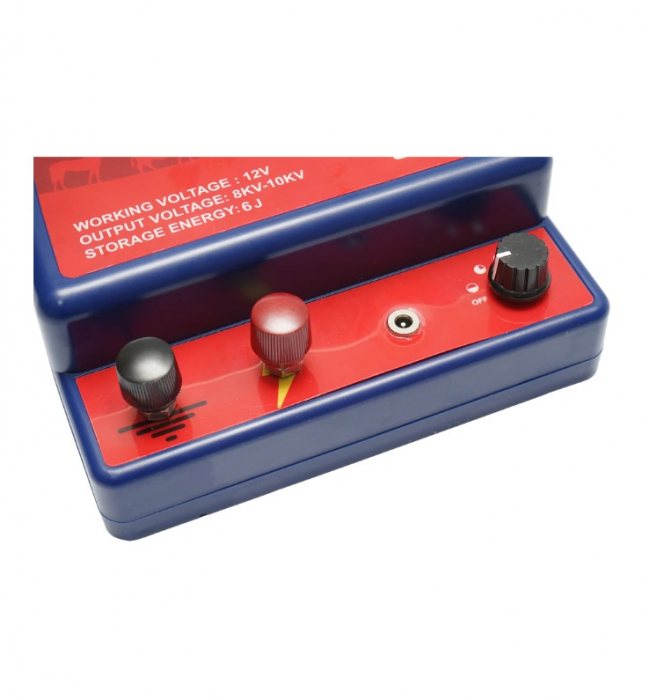 Kit pachet gard electric 6 Joule 12 220V panou solar 1000m 100 izolatori (BK87583-1000-02) [3]