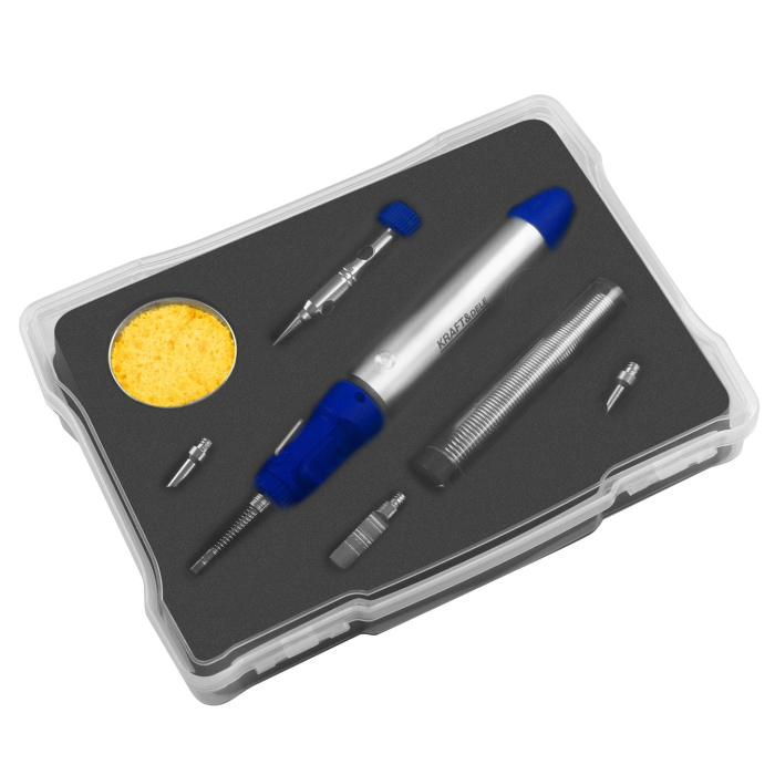 Kit pistol de lipit cositorit fludor cu gaz 1300°C 12ml + accesorii (KD1792) [4]
