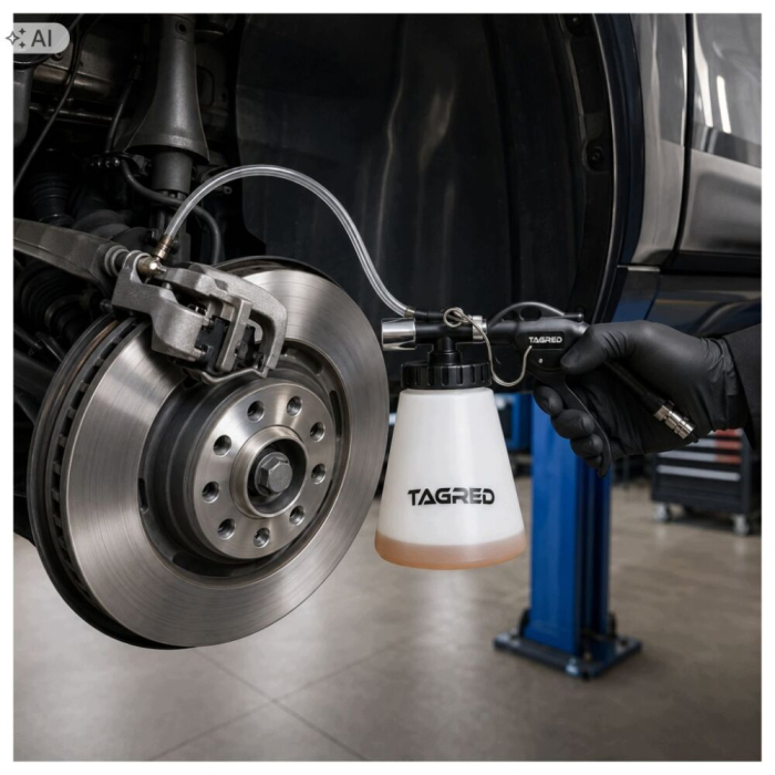Kit pneumatic pentru aerisire si schimb lichid de frana 6-12 bar cu 4 adaptoare (TA4250) [7]